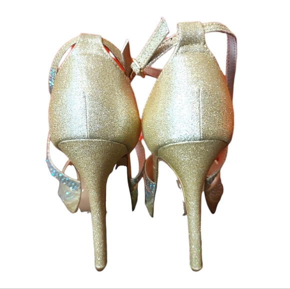 Delicacy Women's Size 9 Rhinestone Party Evening Champagne dress High Heels - Picture 4 of 6